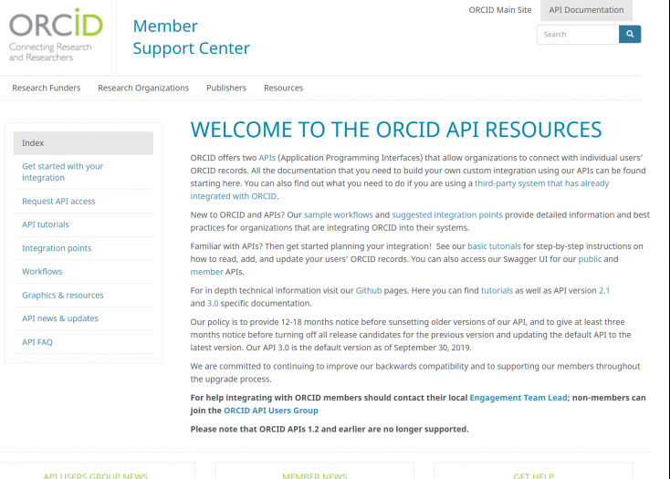 ORCID OAuth integration and implementation